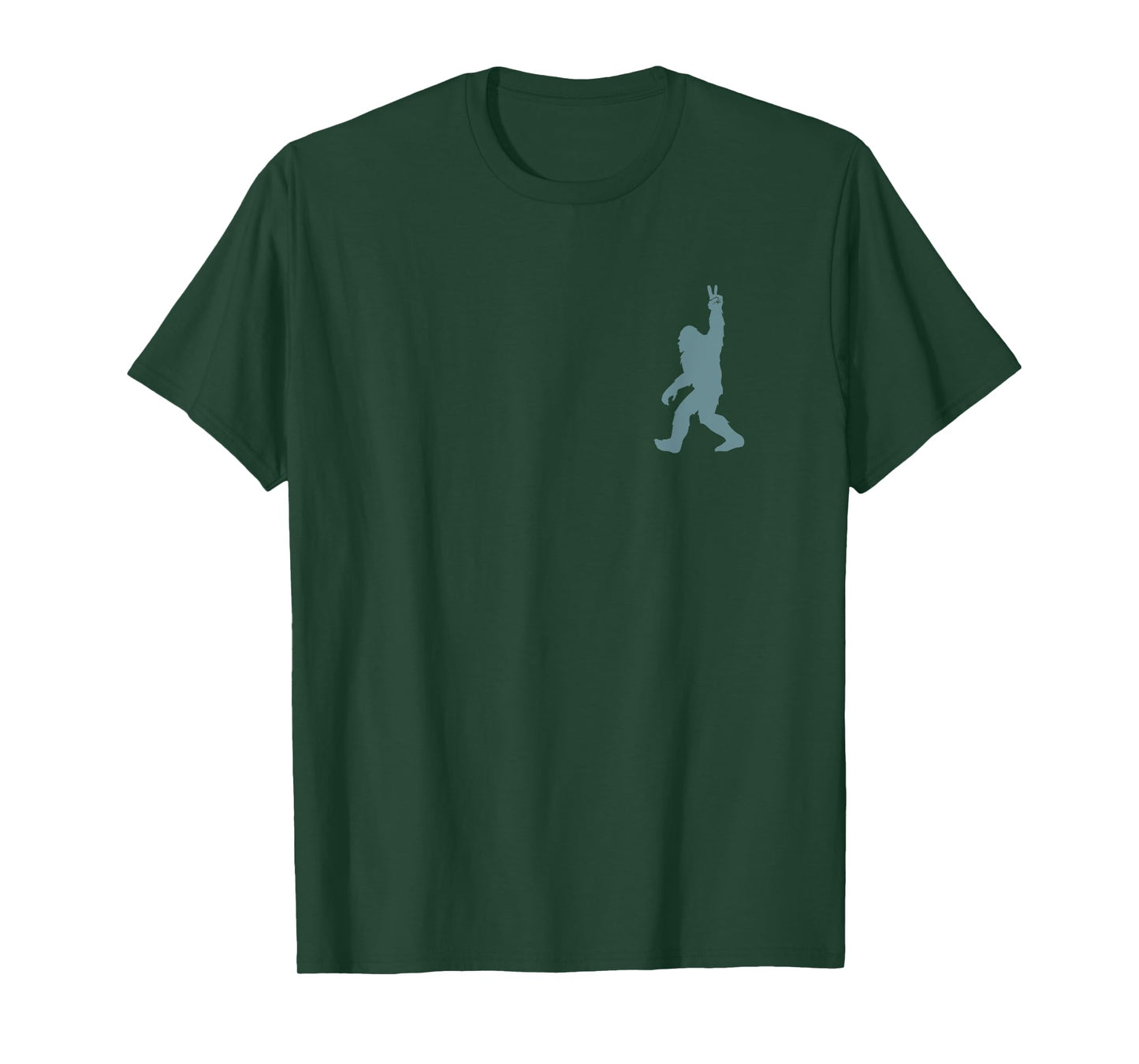 Funny Bigfoot Sasquatch Peace Sign Big Foot Squatch Pocket T-Shirt