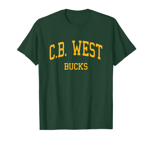 Central Bucks West High School HS Doylestown PA Retro Sports T-Shirt