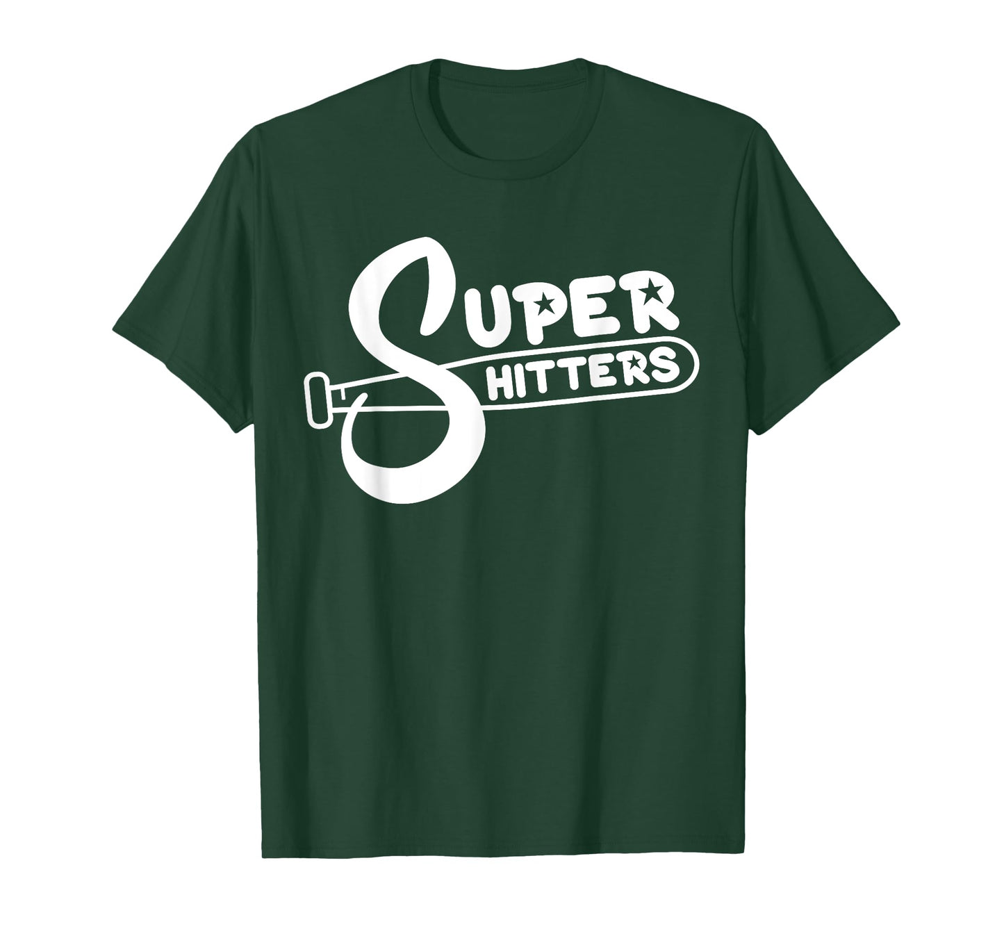 Super Shitters Funny Sports Humor Ironic Baseball Vintage T-Shirt