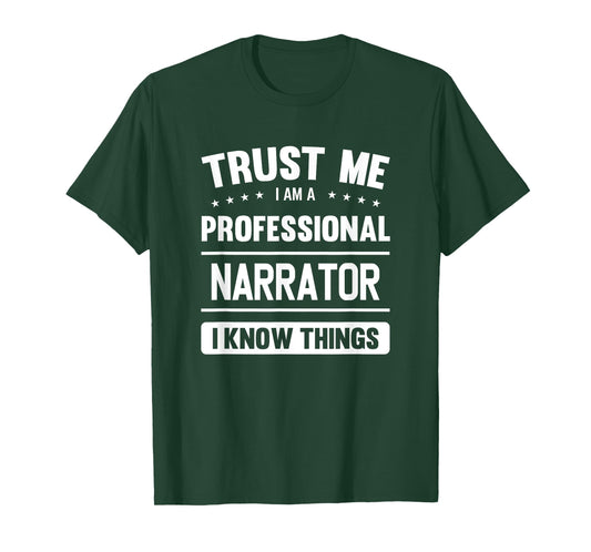 Narrator Ideas For Narrators Professional Narrators T-Shirt - Black, Small - Unisex-Adults