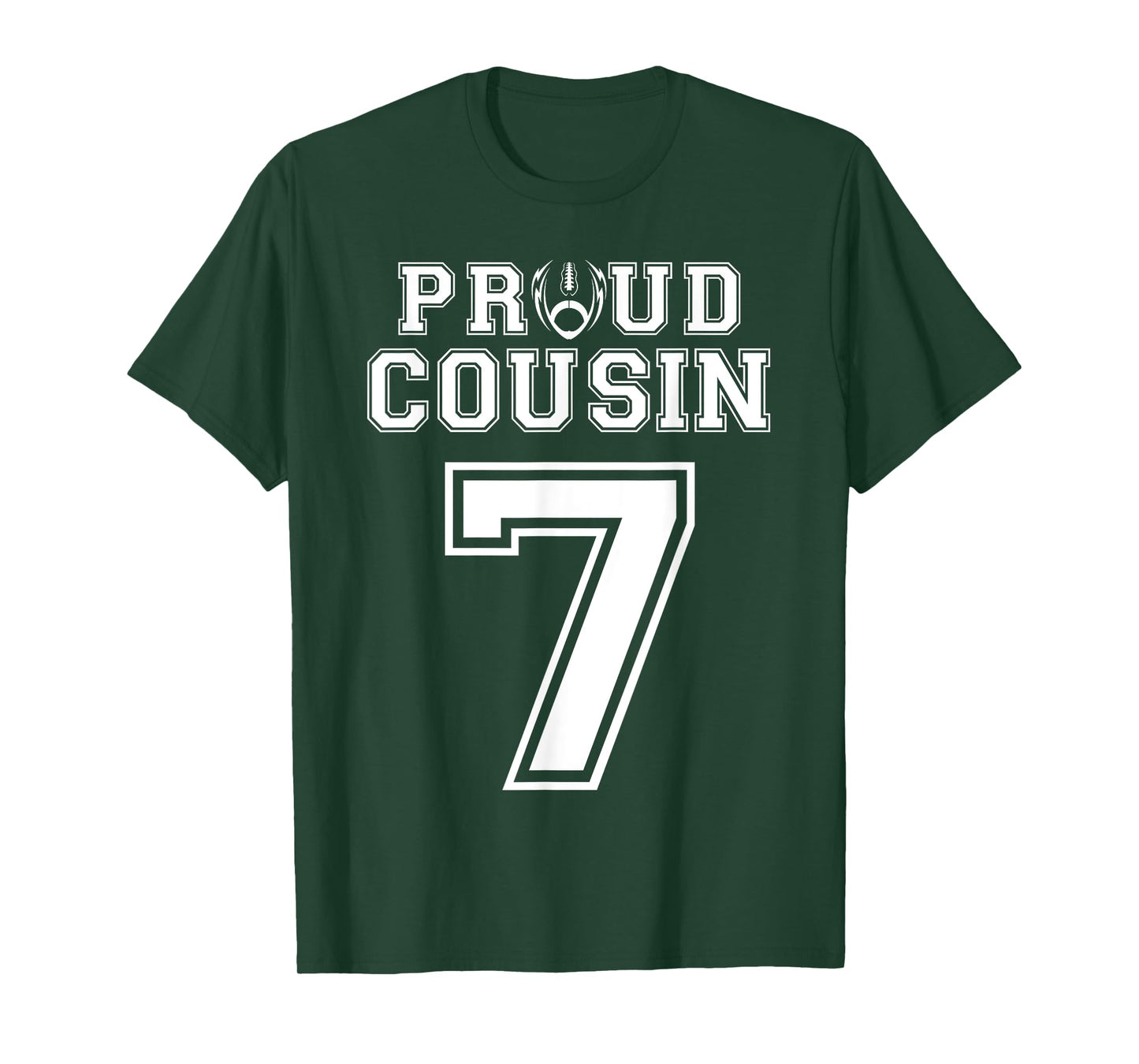 Custom Proud Football Cousin Number 7 Personalized T-Shirt