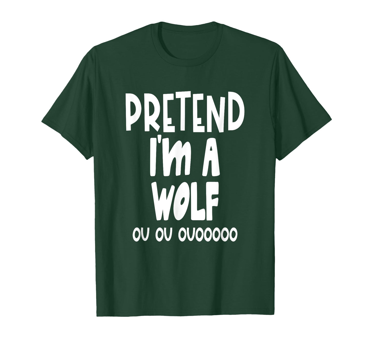 Fun Pretend Wolf Shirt - Lazy Halloween Wolf Costume T-Shirt
