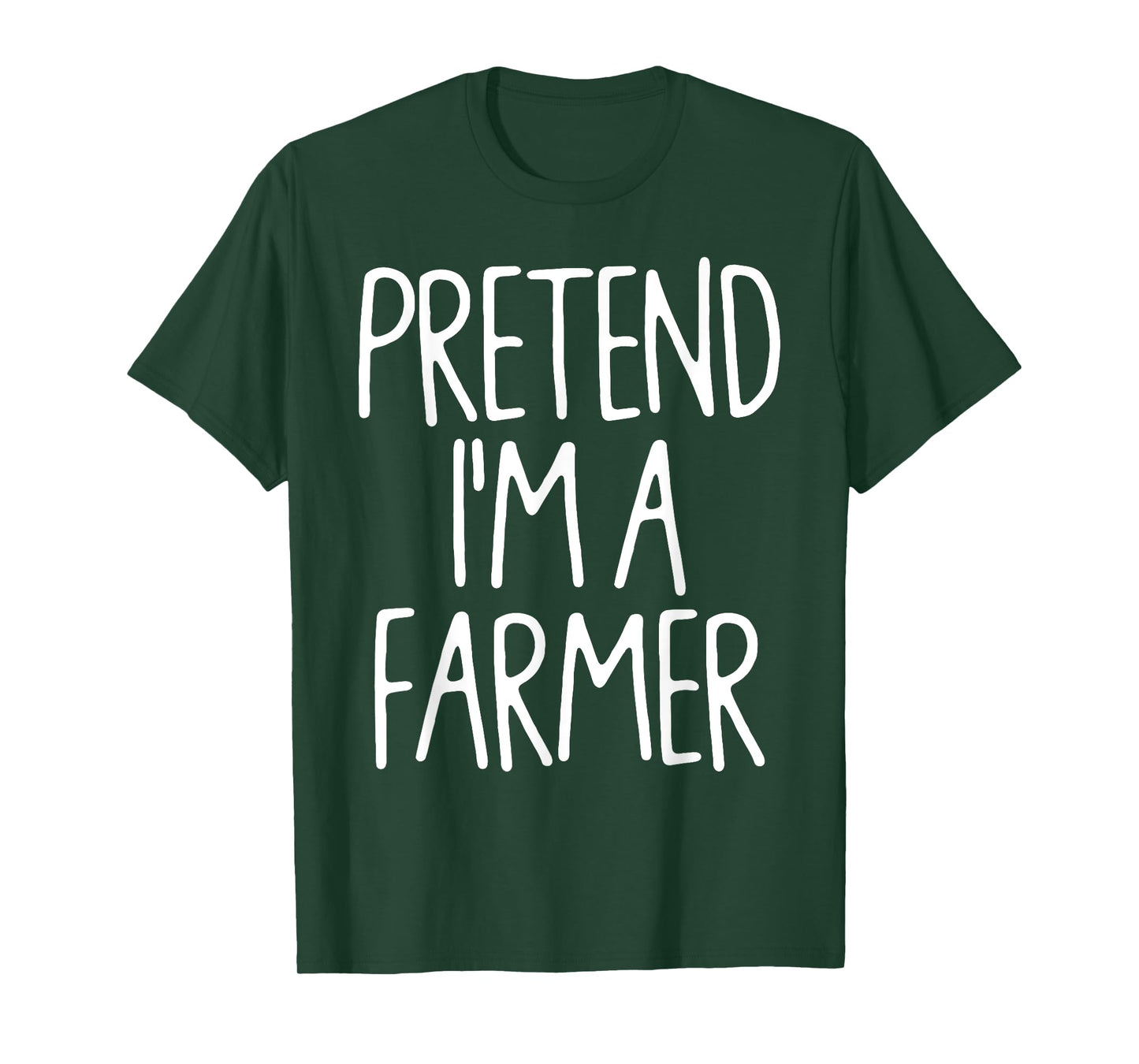Pretend I'm A Farmer Matching Lazy Easy Halloween Costume T-Shirt
