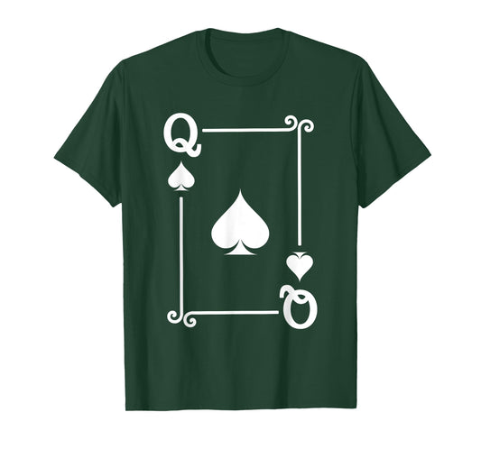Playing Cards Costume - Queen Spades Card - Queen Card T-Shirt