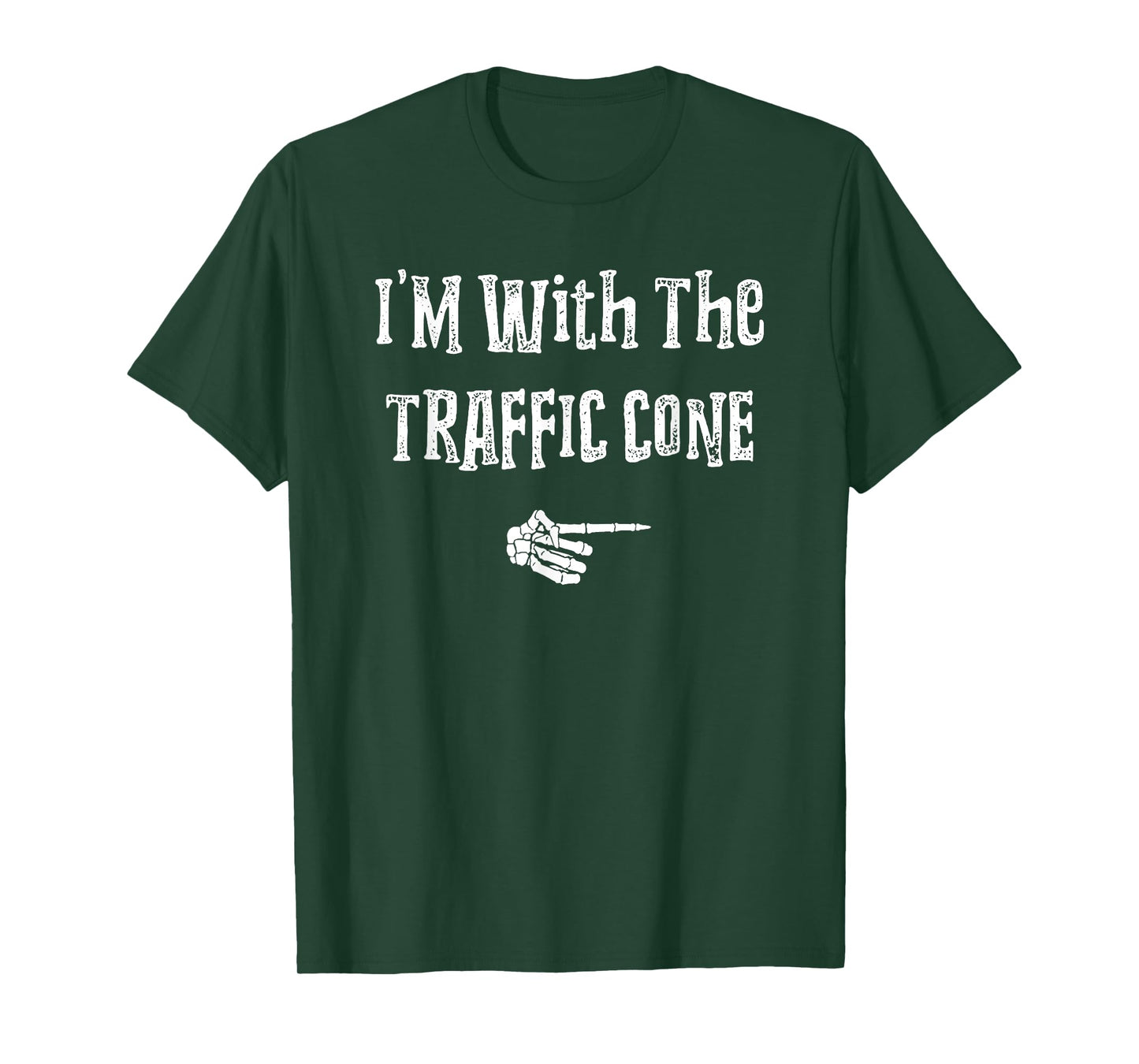 I'm With Traffic Cone Halloween Costume Couples Matching T-Shirt