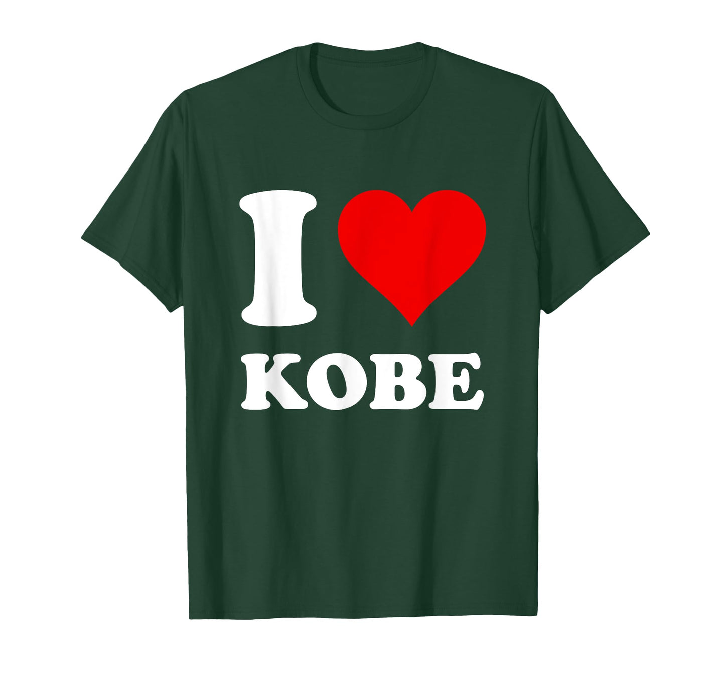 Red Heart I Love Kobe T-Shirt