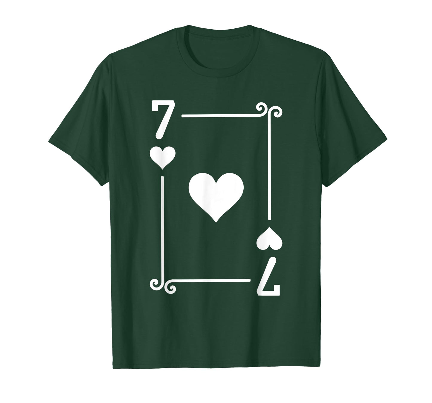 Playing Cards Costume - Seven Card - 7 of Hearts T-Shirt