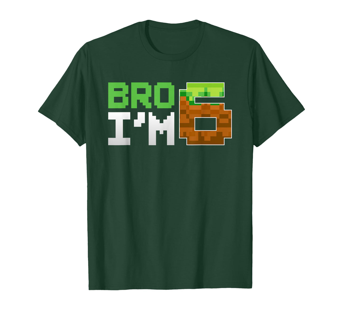 Kids 6th Birthday Boy Bro I’m 6 Year Old Gamer Pixel Number T-Shirt