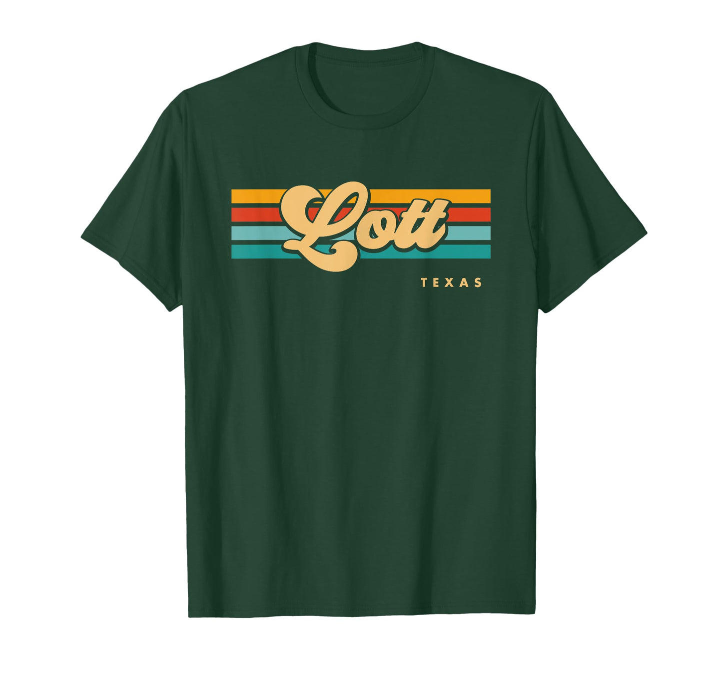 Vintage Sunset Stripes Lott, Texas T-Shirt