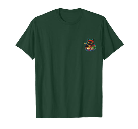Cat Ramen Noodle Japanese Manga Cat T-Shirt
