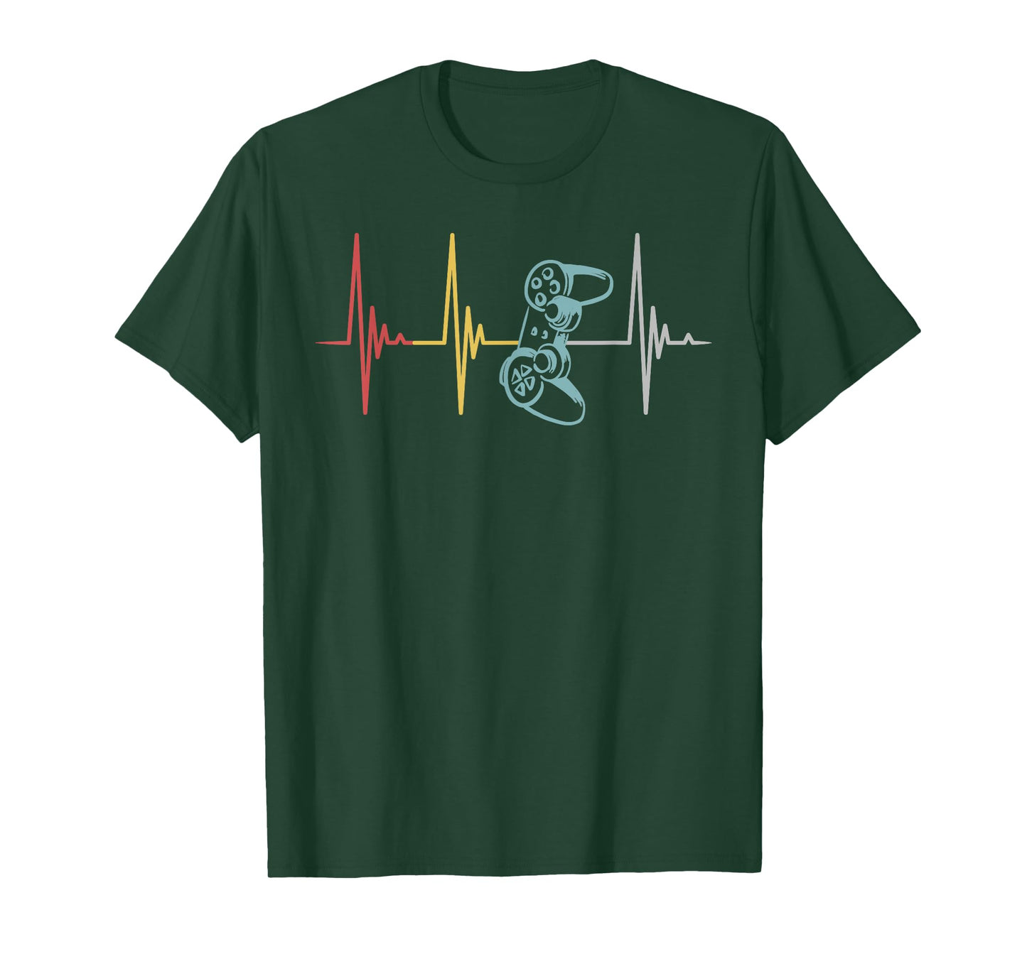 Gamer Heartbeat Controller For Nerd Multiplayer Gaming T-Shirt