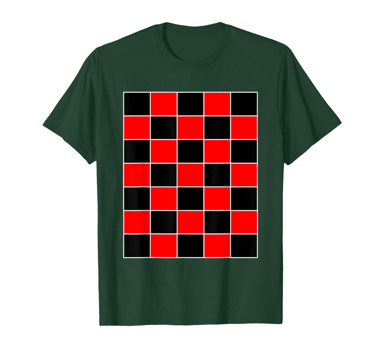 Funny Checkerboard Shirt Board Games Black & Red for Men T-Shirt