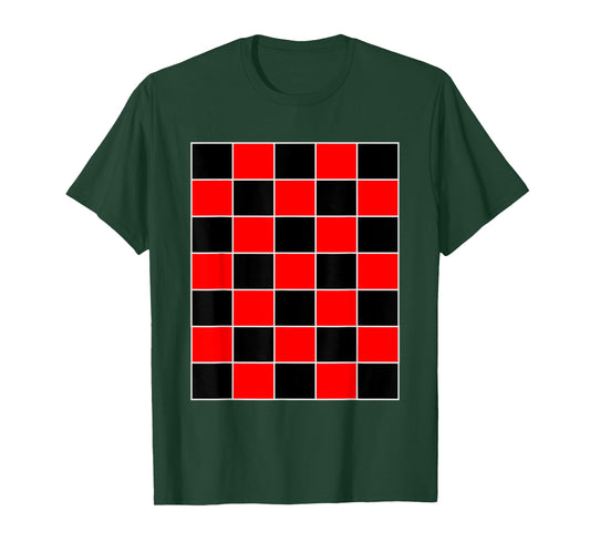 Funny Checkerboard Shirt Board Games Black & Red for Men T-Shirt