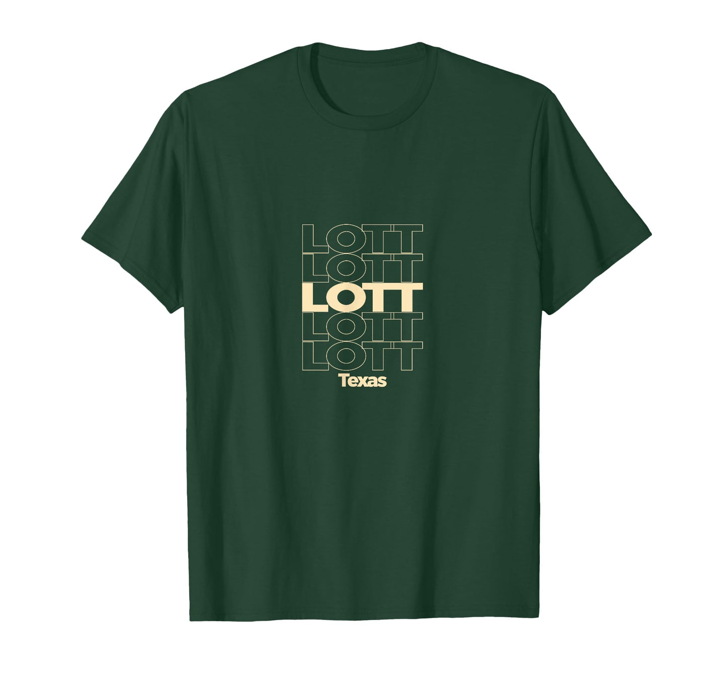 Vintage Lott, Texas Repeating Text T-Shirt
