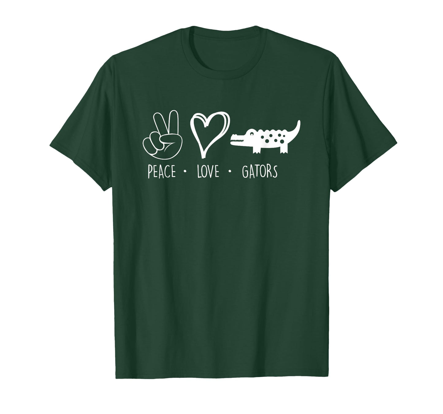 Dickinson High School - Dickinson Gators - Peace Love Gators T-Shirt