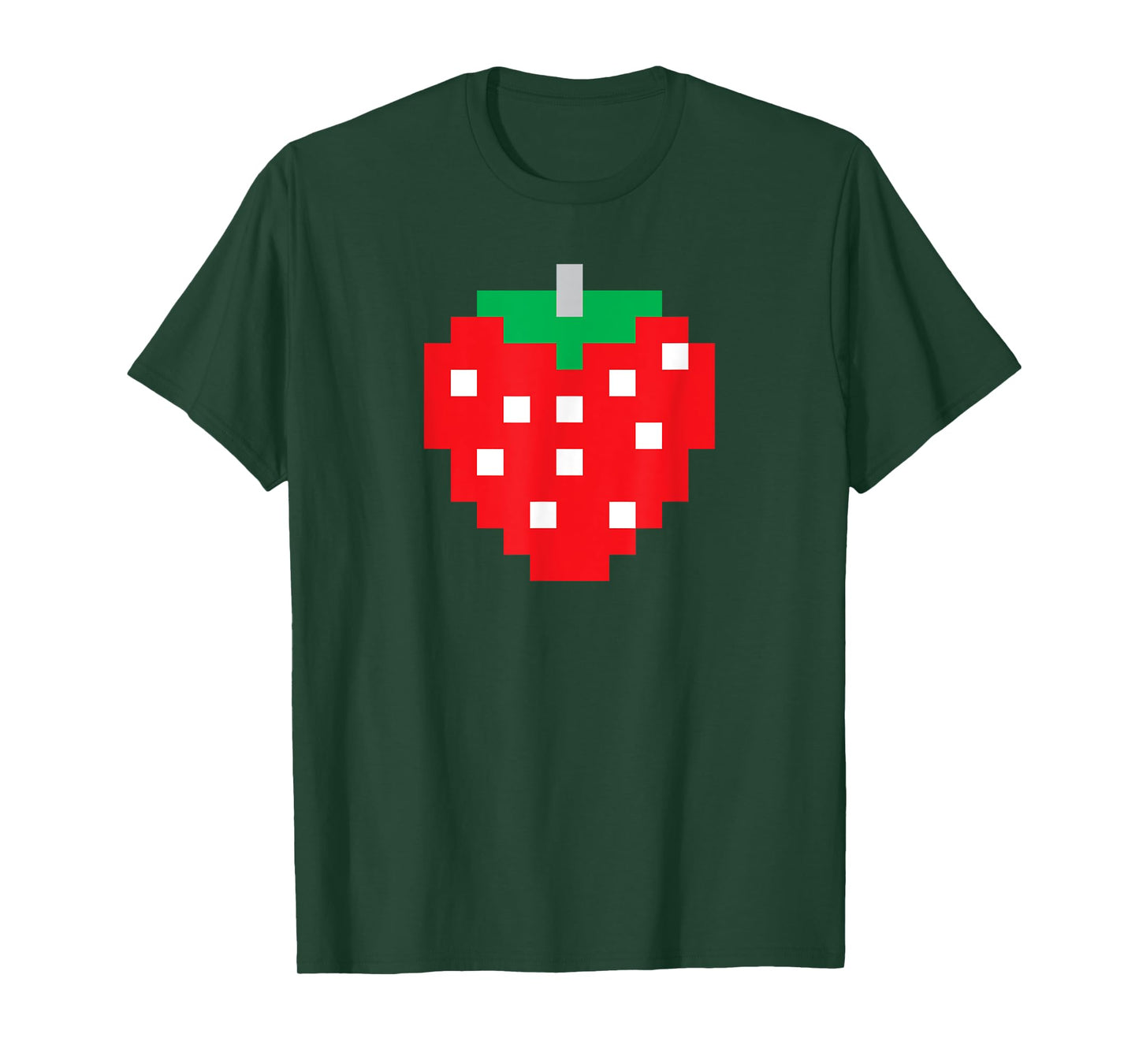 Pixel Strawberry 80s Video Game Halloween Costume T-Shirt