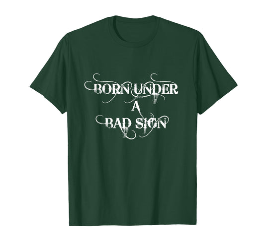 Born Under a Bad Sign Distressed Graphic T-Shirt