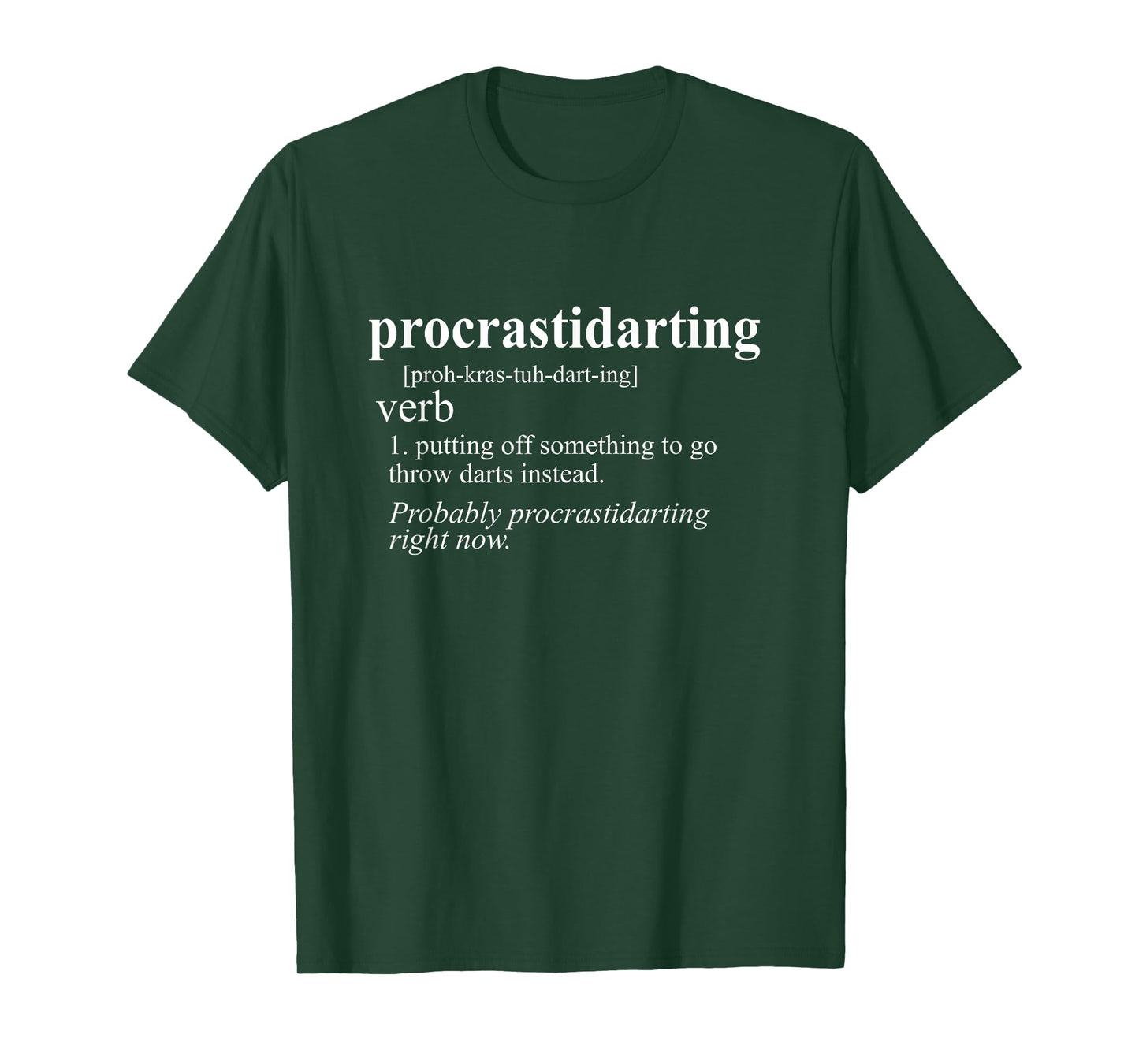 Darts Gifts Men Women Procrastidarting Funny Dart Player T-Shirt Small