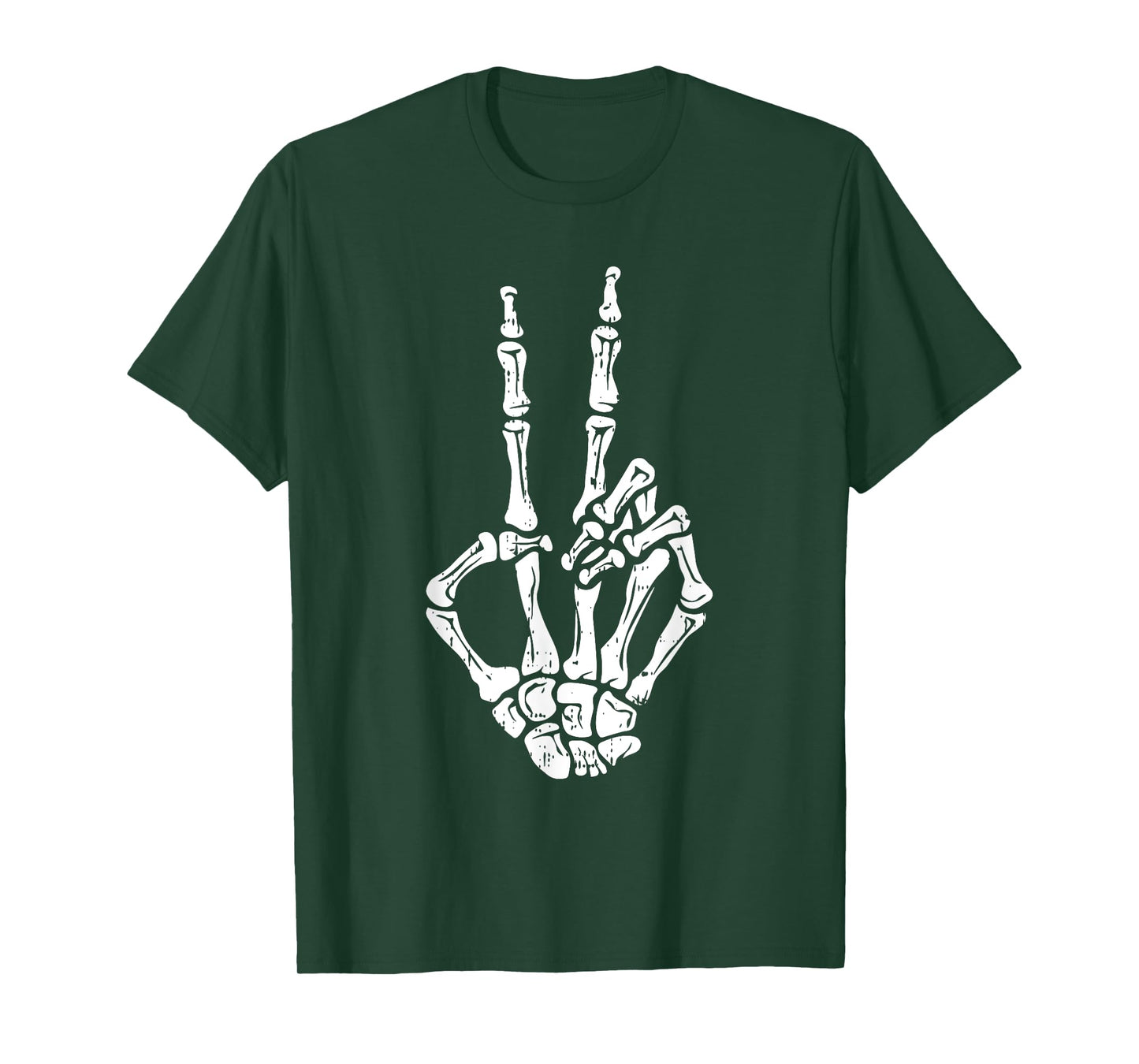 Skeleton Hand Peace Sign Halloween Costume Bones T-Shirt