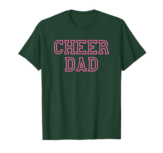 Cheer Dad Pink Cheerleading T-Shirt