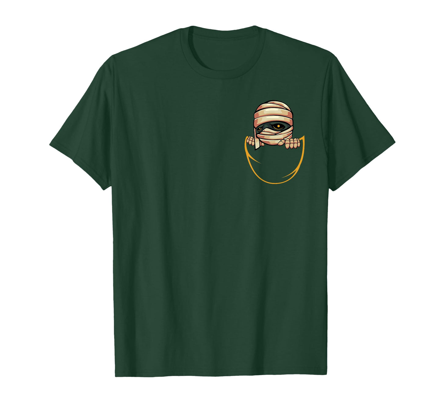 Pocket Mummy Lazy Halloween Costume Funny Monster T-Shirt
