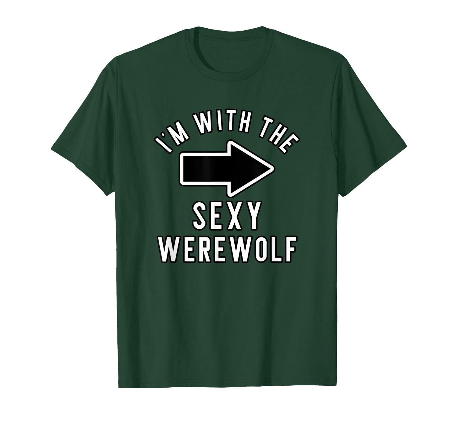 Couples Halloween Costume Shirts I'm With The Sexy Werewolf T-Shirt