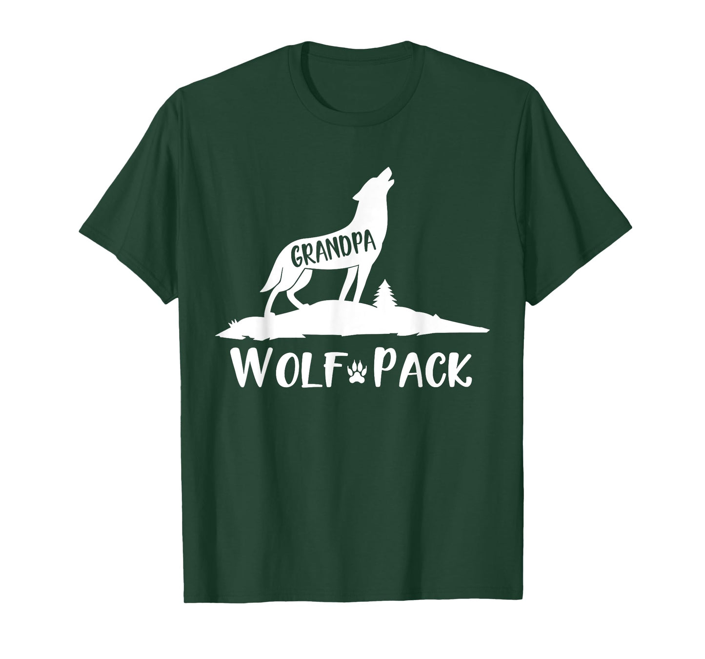 Wolf Pack Matching Family Grandpa Wolf Wolves T-Shirt