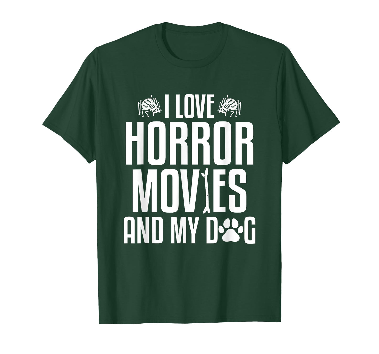 I Love Horror Movies And My Dog Halloween True Crime T-Shirt for Men Women