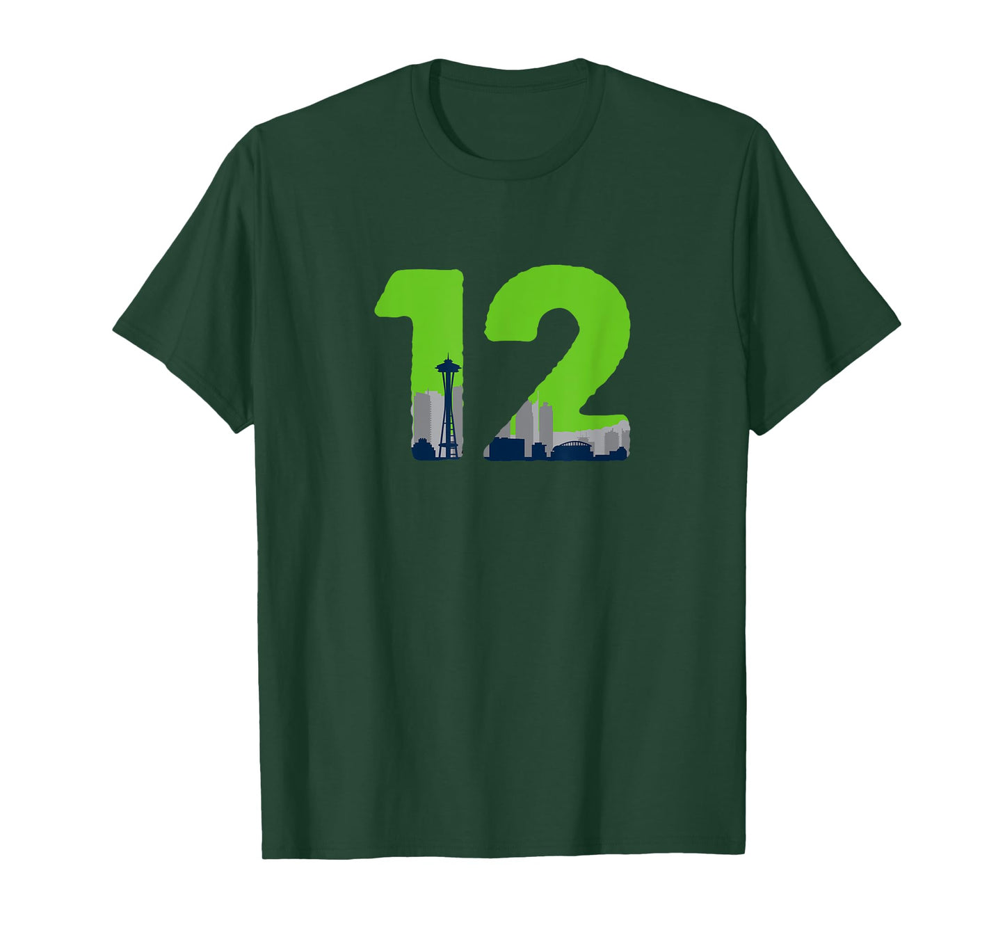 12 Seattle Sports Fan Skyline T-Shirt T-Shirt