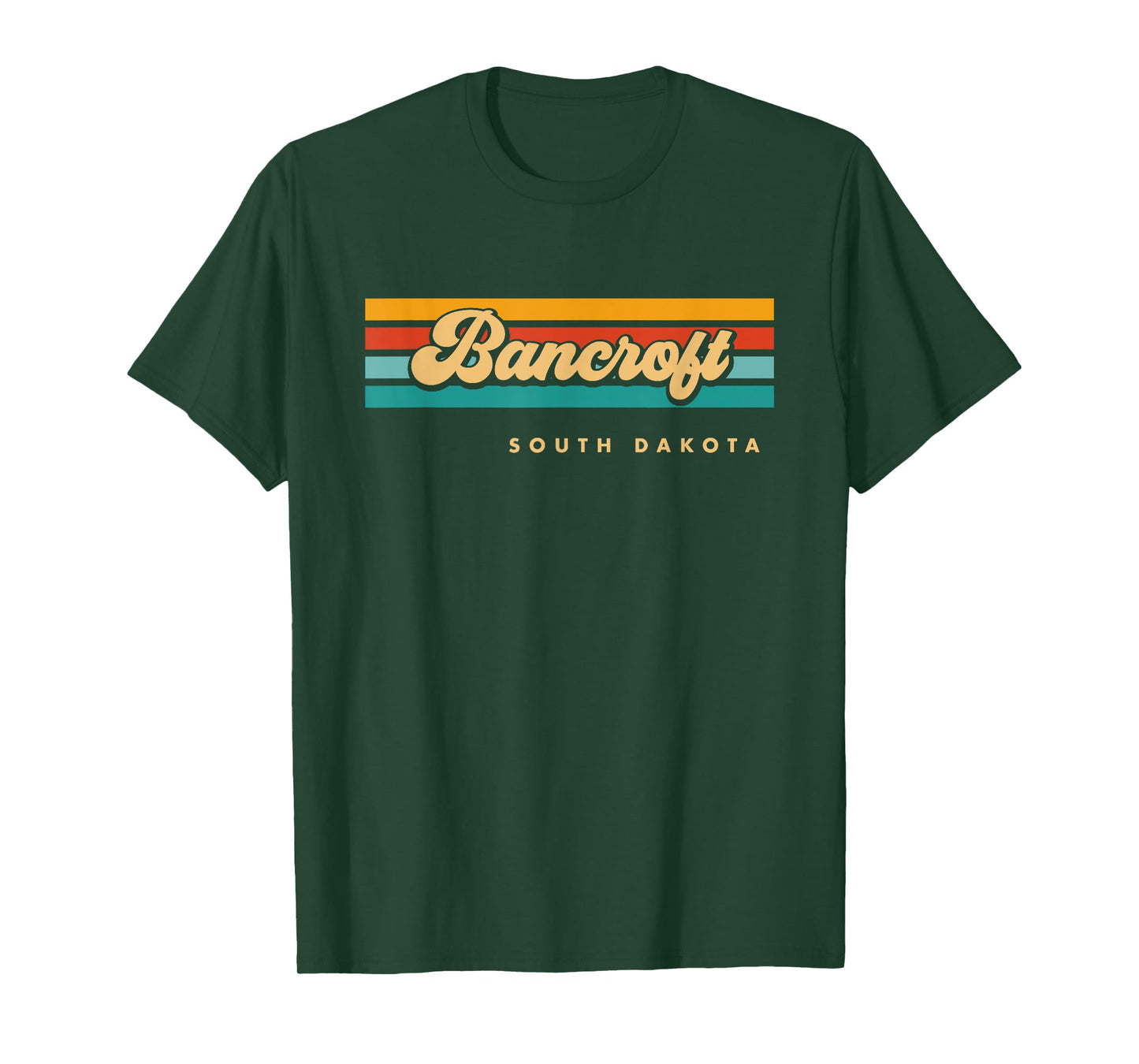 Vintage Sunset Stripes Bancroft, South Dakota T-Shirt