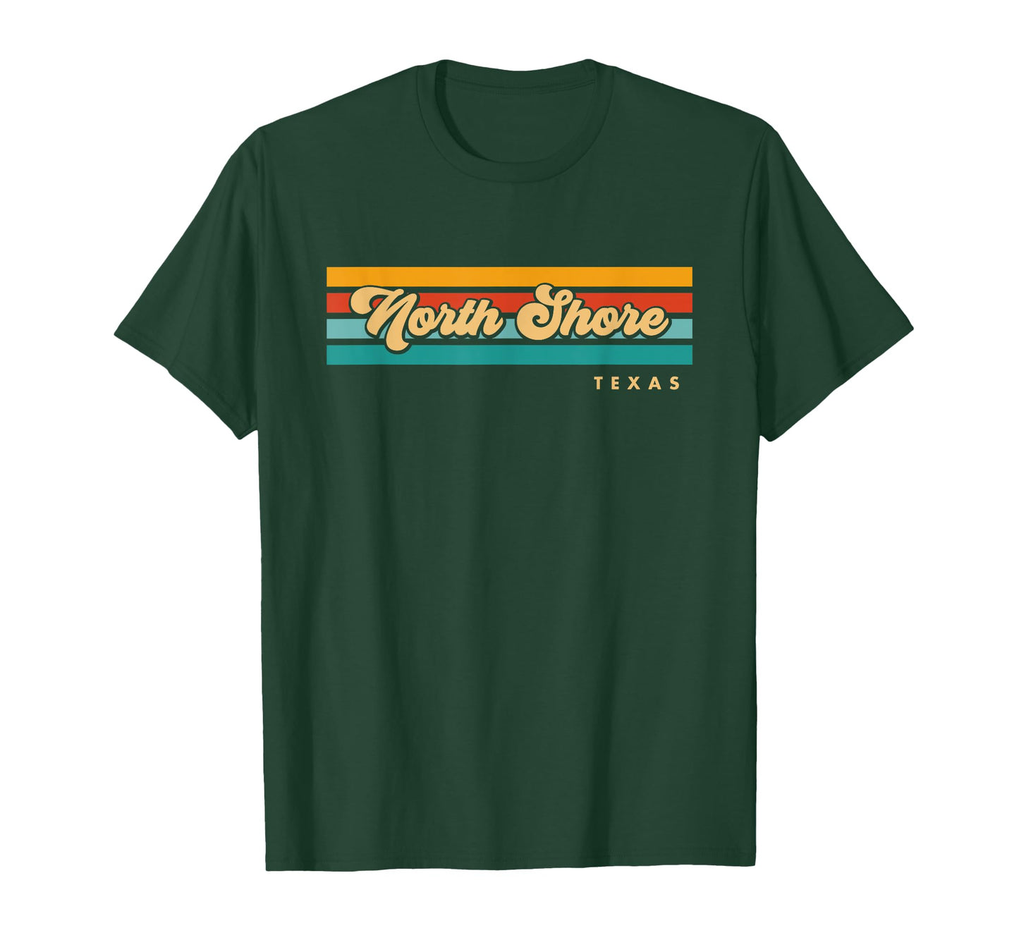 Vintage Sunset Stripes North Shore, Texas T-Shirt