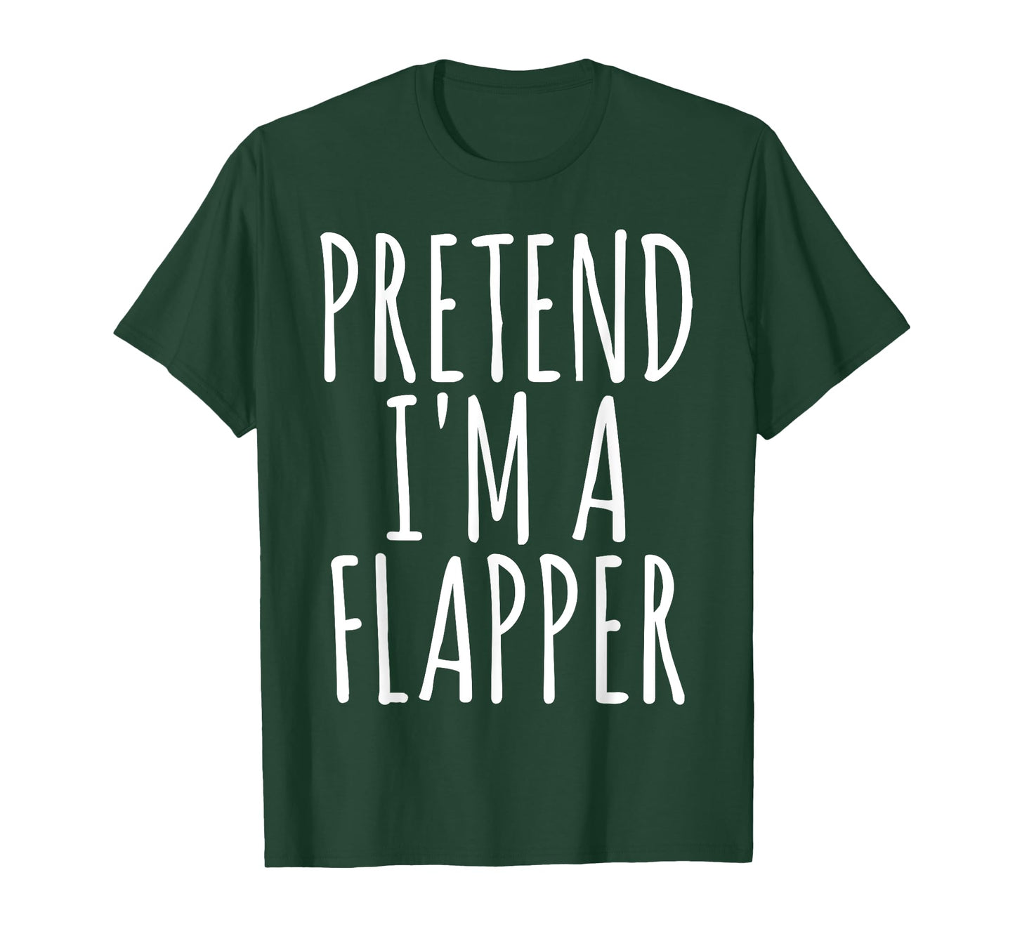 Lazy Easy Funny Halloween Costume Pretend I'm A Flapper T-Shirt Small