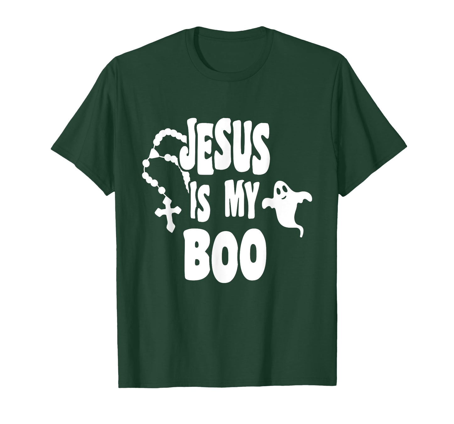 Jesus Is My Boo Ghost Christian Funny Halloween Retro Groovy T-Shirt
