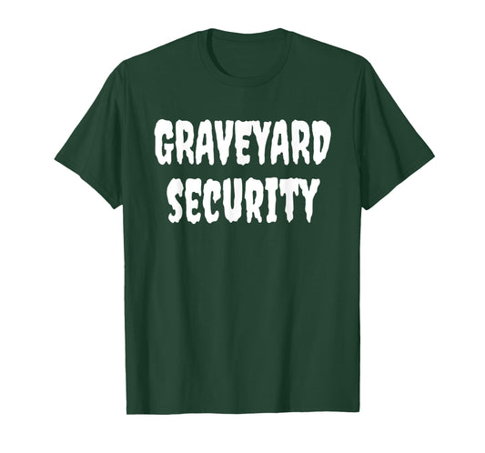 Halloween Graveyard Security Funny Zero Effort Lazy Costume T-Shirt