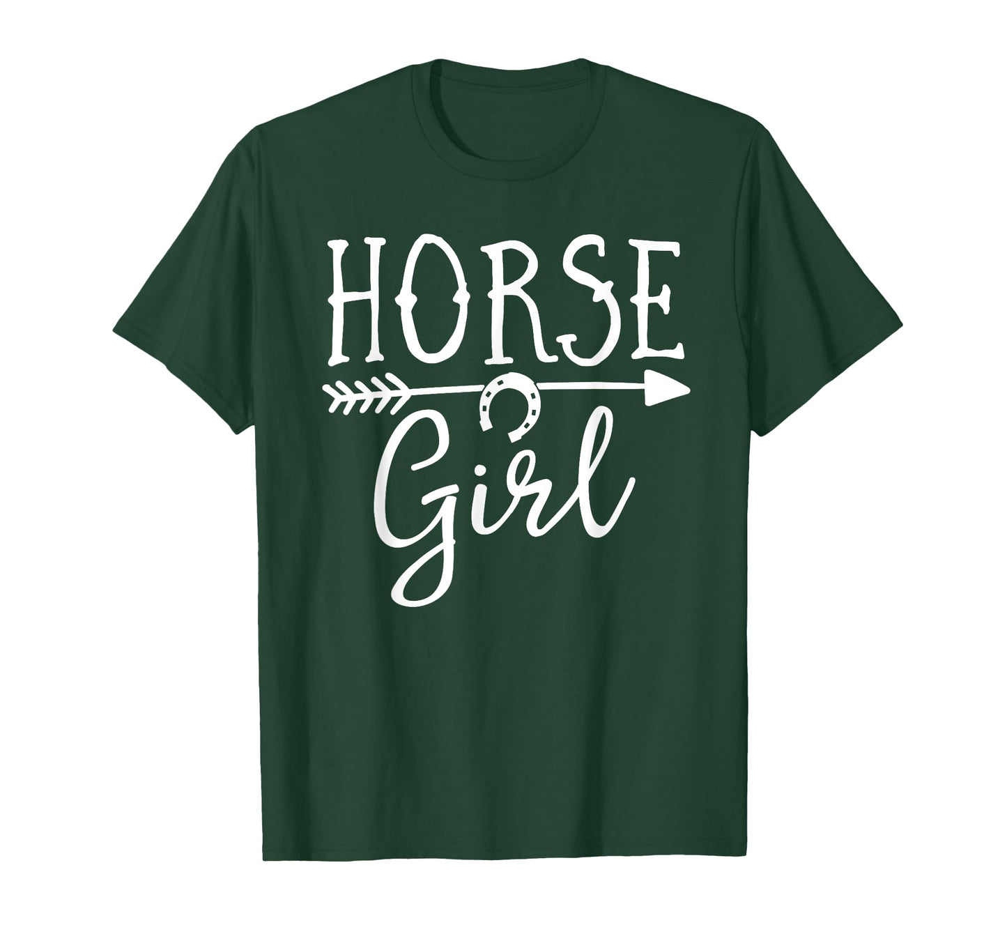 Horse Girl Equestrian Riding Rider Show Farm Barn Horseshoe T-Shirt