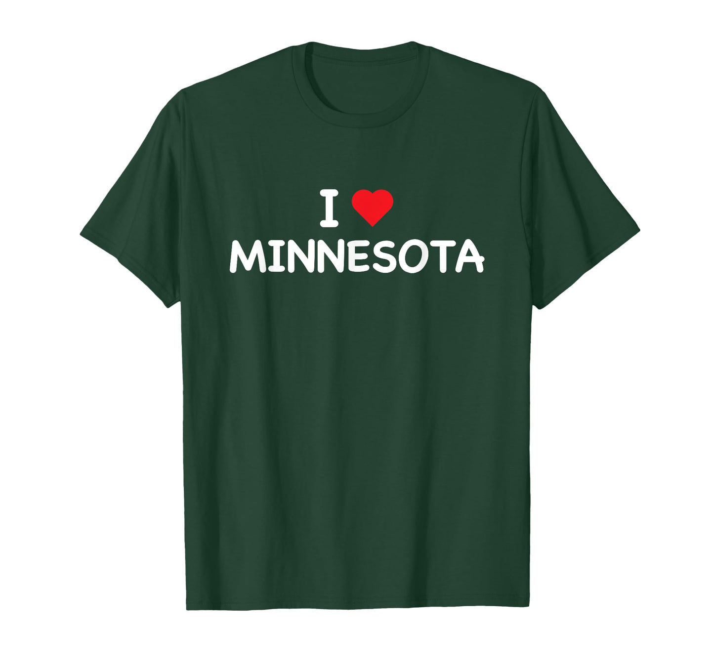 Graphic Crew Inc. Minnesota - I Love Minnesota - Throwback Design - Classic Black T-Shirt