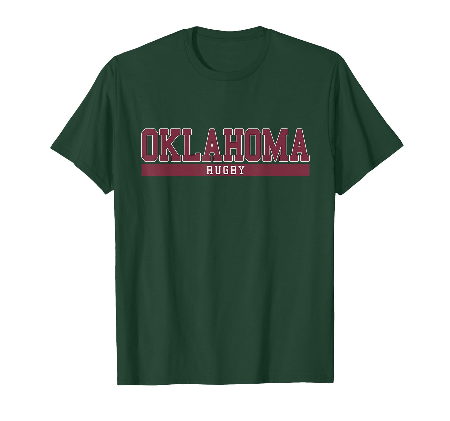 Oklahoma Rugby T-Shirts Unisex-Adults Black Short Sleeve Rugby T-Shirt Small