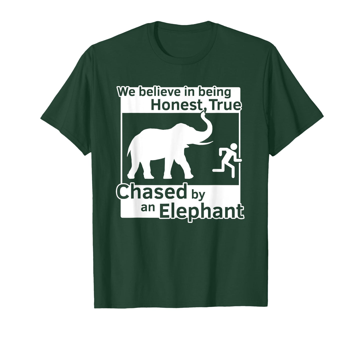 13th Article of Faith Funny LDS Chased By An Elephant T-Shirt