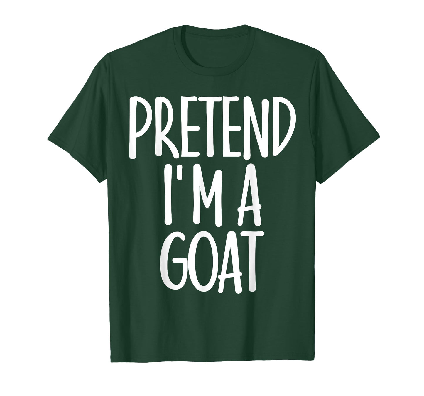 Easy Pretend I'm Goat Costume Gift Funny Farmer Halloween T-Shirt