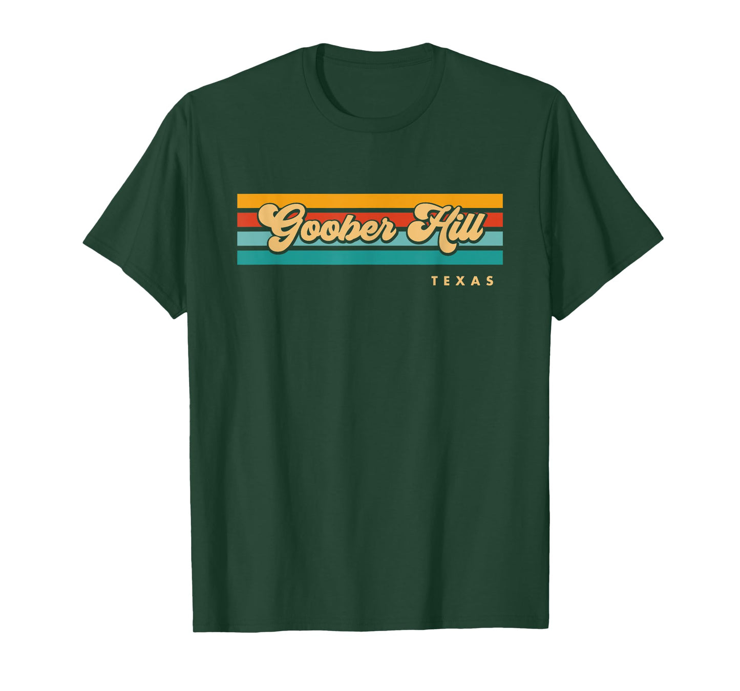 Vintage Sunset Stripes Goober Hill, Texas T-Shirt
