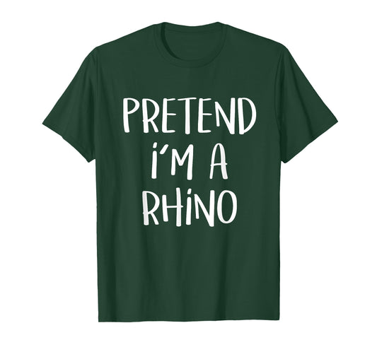 Pretend I'm A Rhino Costume Funny Safari Halloween Party T-Shirt