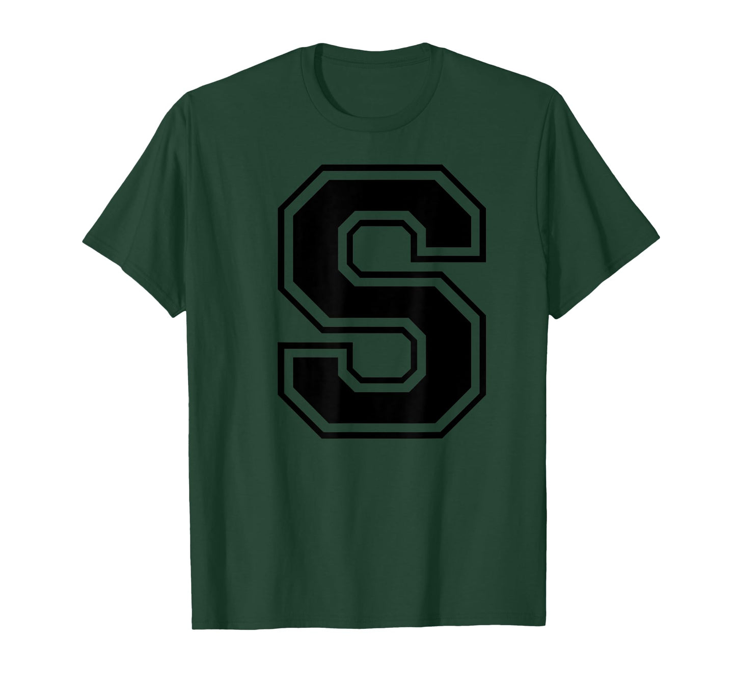 Letter S Capital Alphabet College Varsity Monogram Club T-Shirt