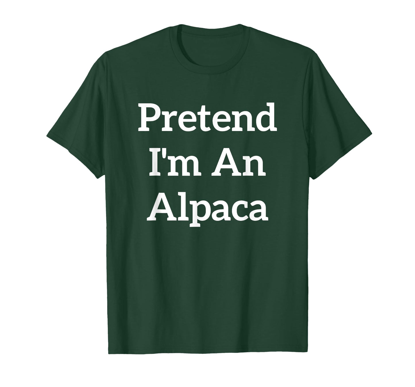 Pretend I'm An Alpaca Costume Lazy Funny Halloween Party T-Shirt