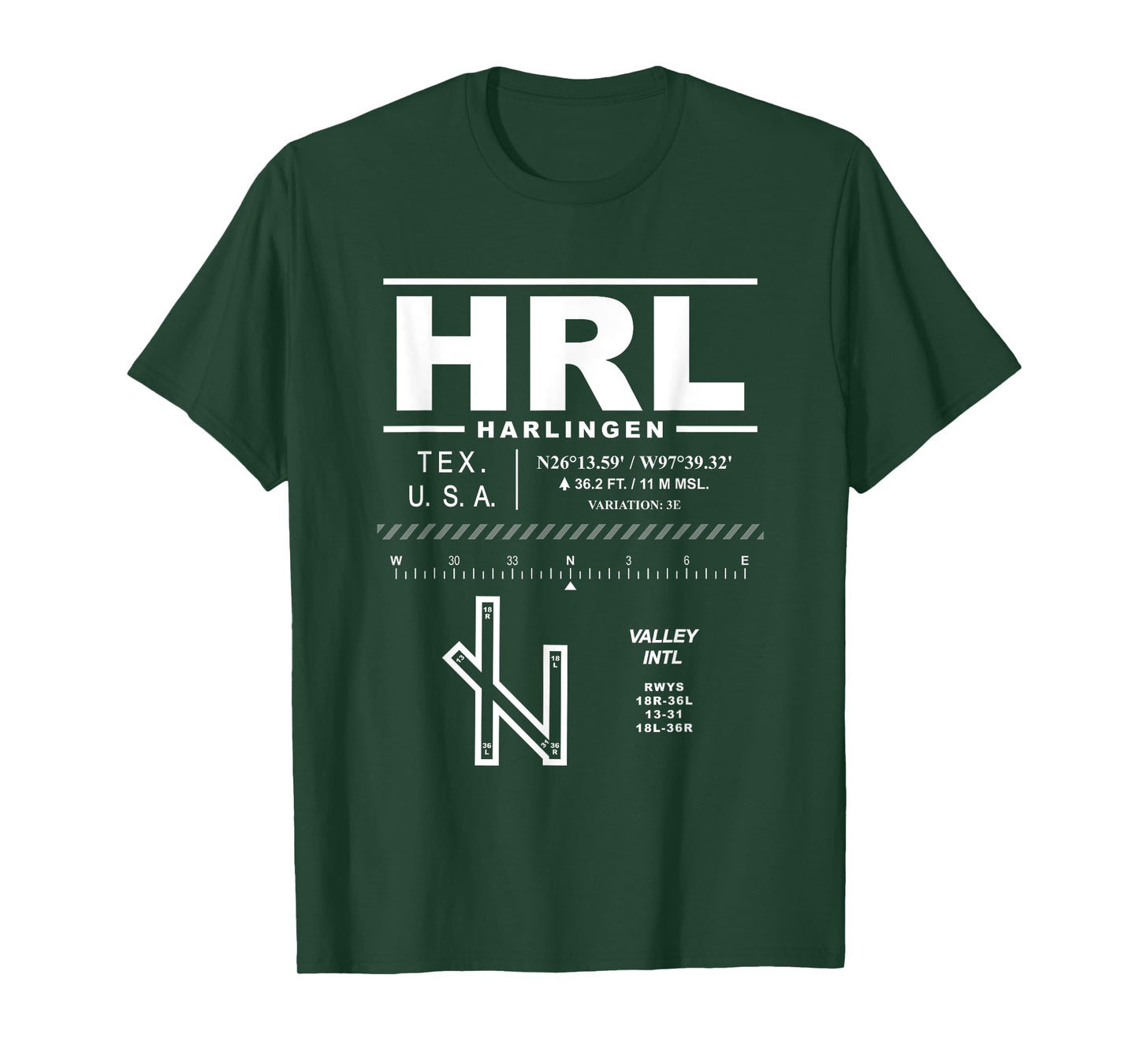 Valley International Airport Harlingen Texas HRL T-Shirt
