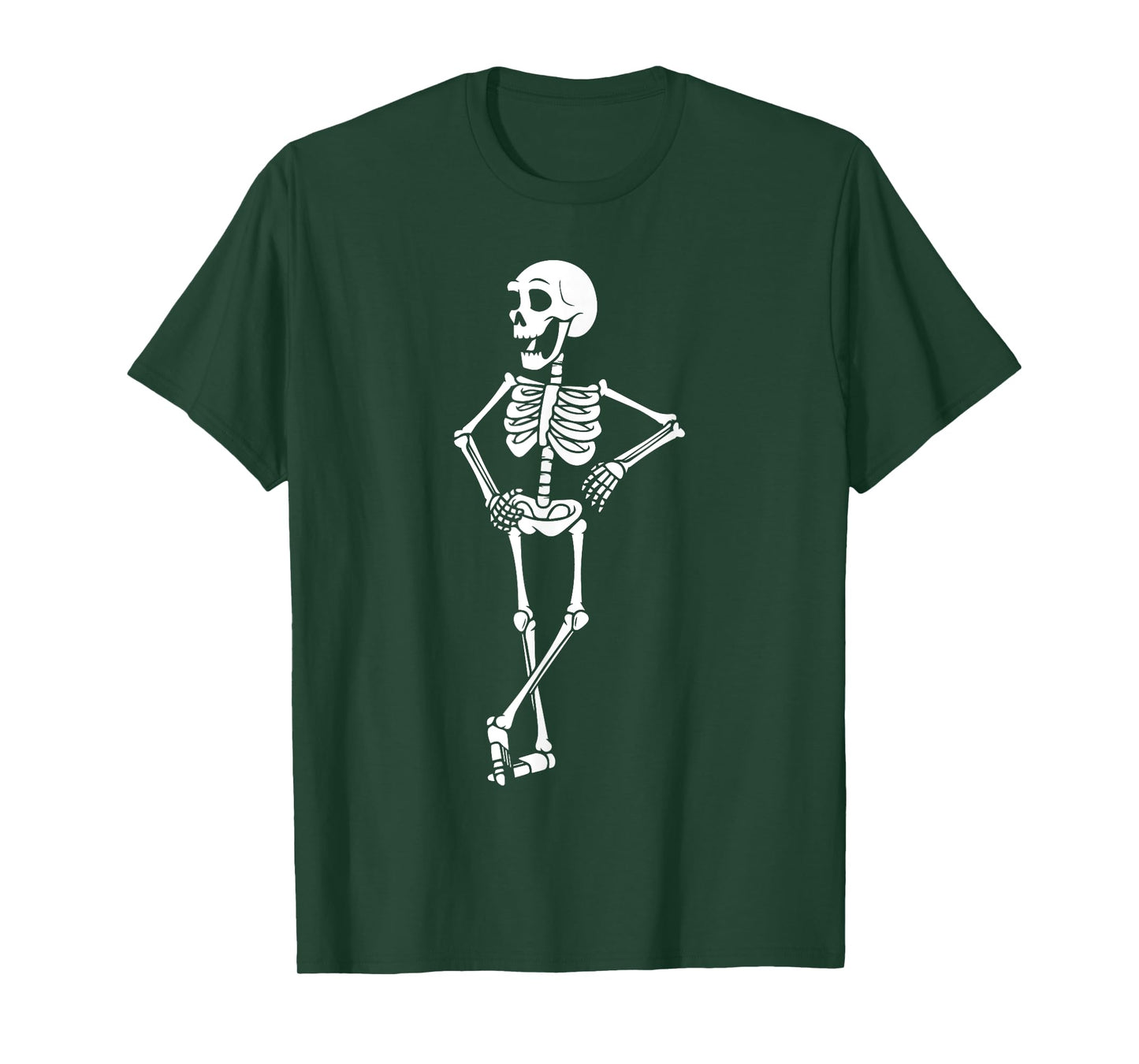 Skeleton Lazy Halloween Costume Funny Bones Skull T-Shirt
