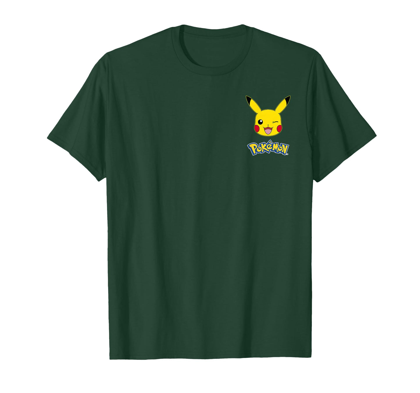 Pokémon Winking Pikachu Small Pocket Size Logo T-Shirt