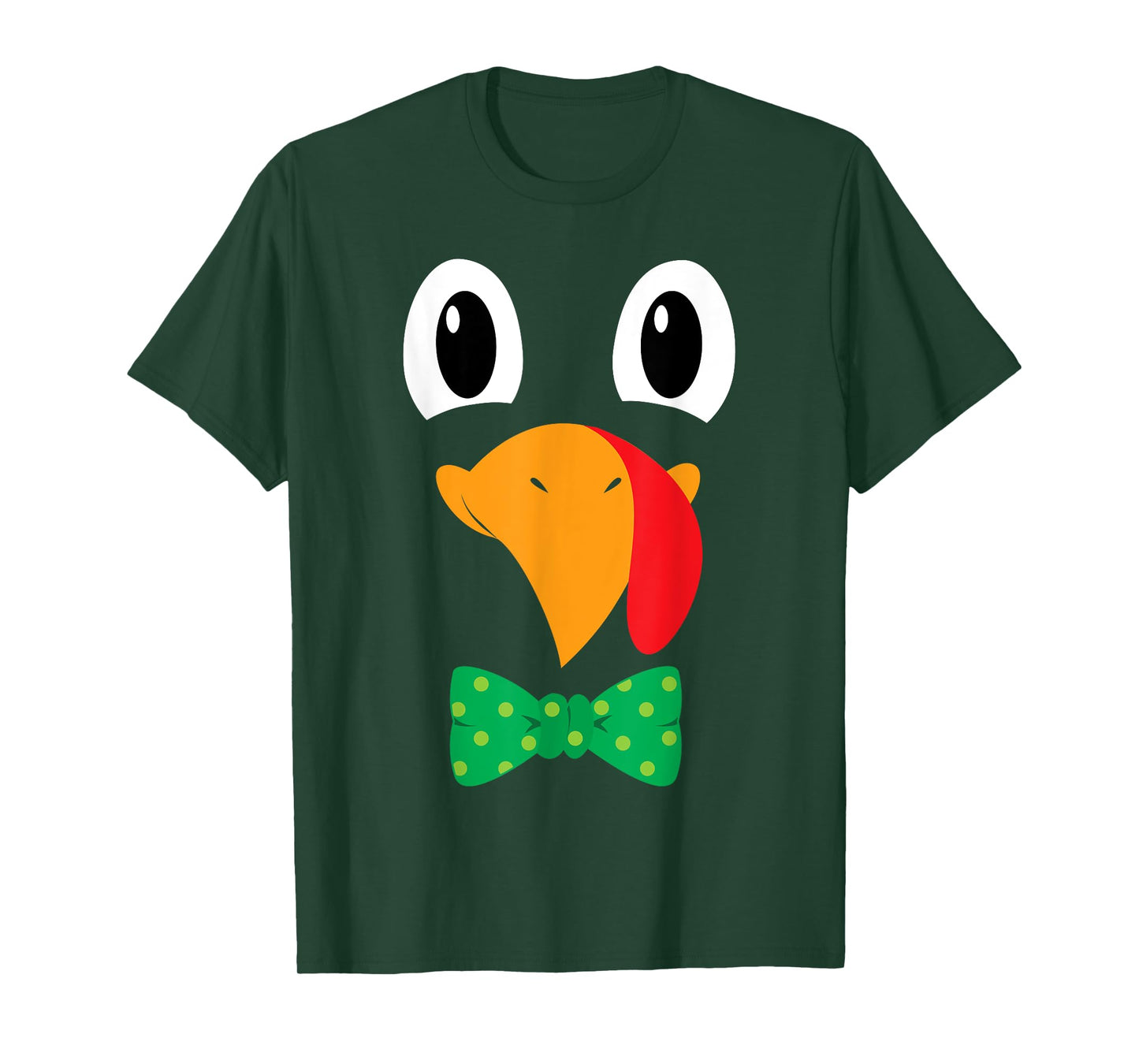 Turkey Face Bow Tie Funny Thanksgiving T-Shirt Men Boys T-Shirt