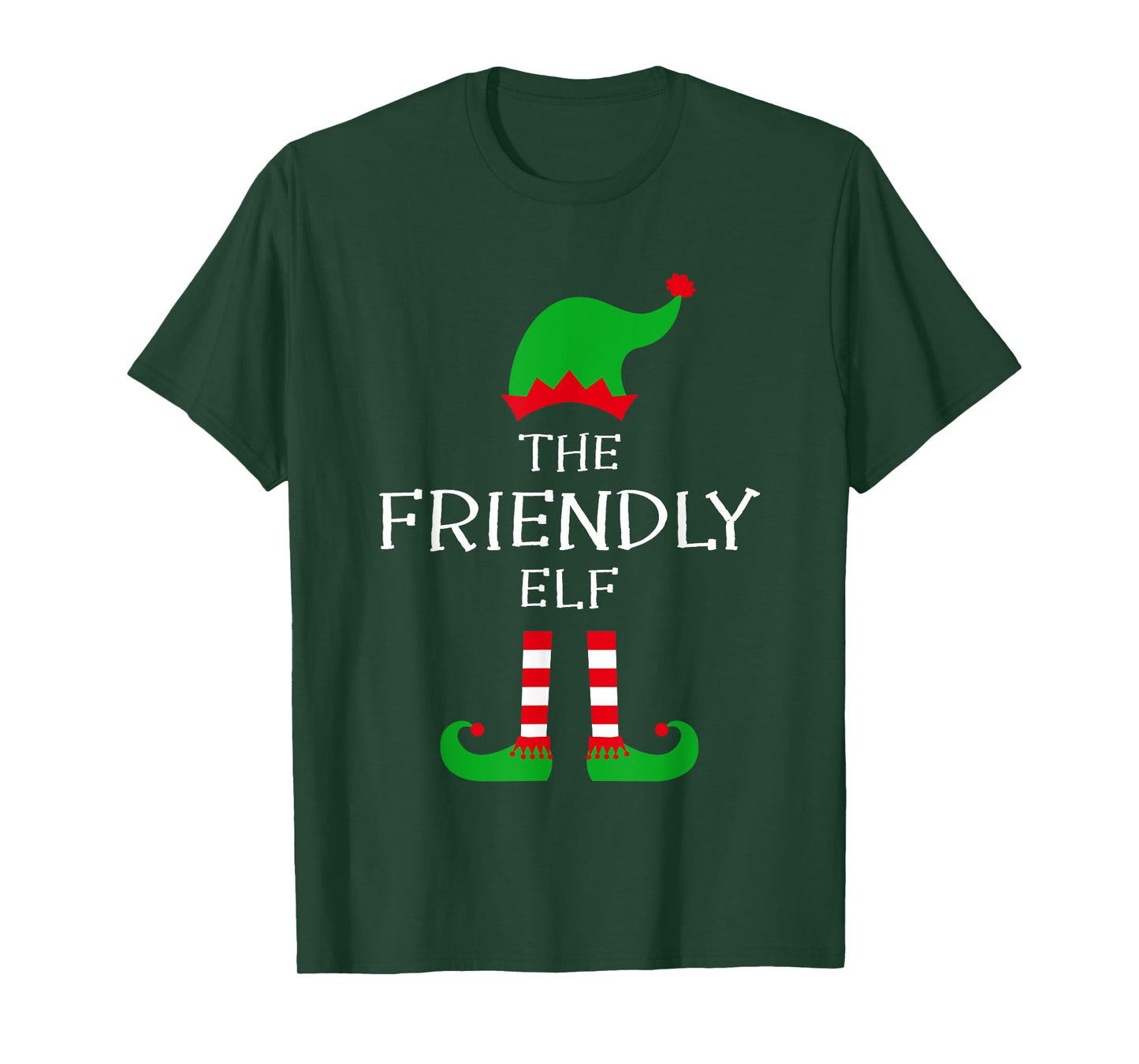 The Friendly Elf Matching Family Group Idea Funny Christmas T-Shirt