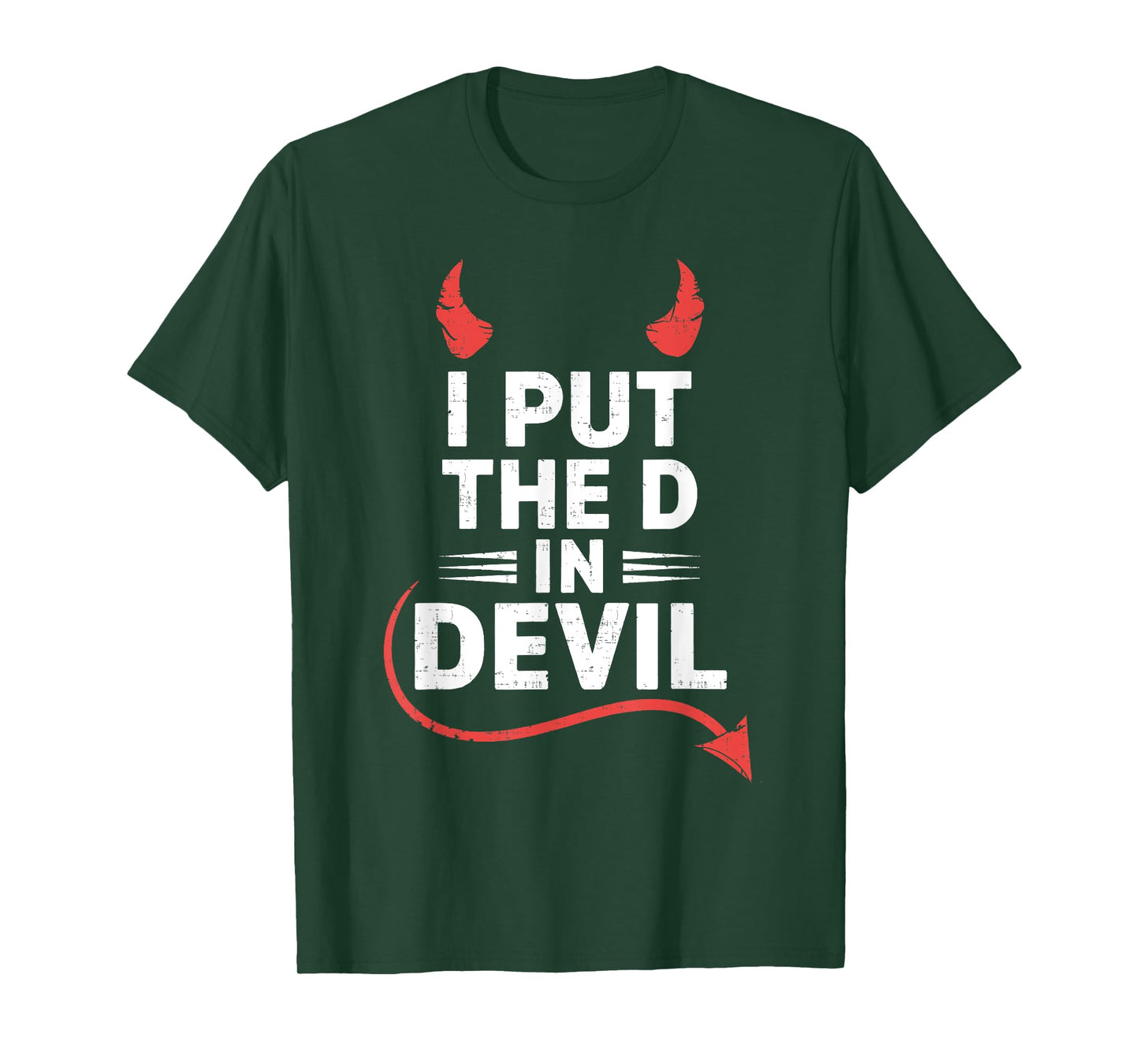 I Put the D in Devil Funny Halloween Matching Couple T-Shirt