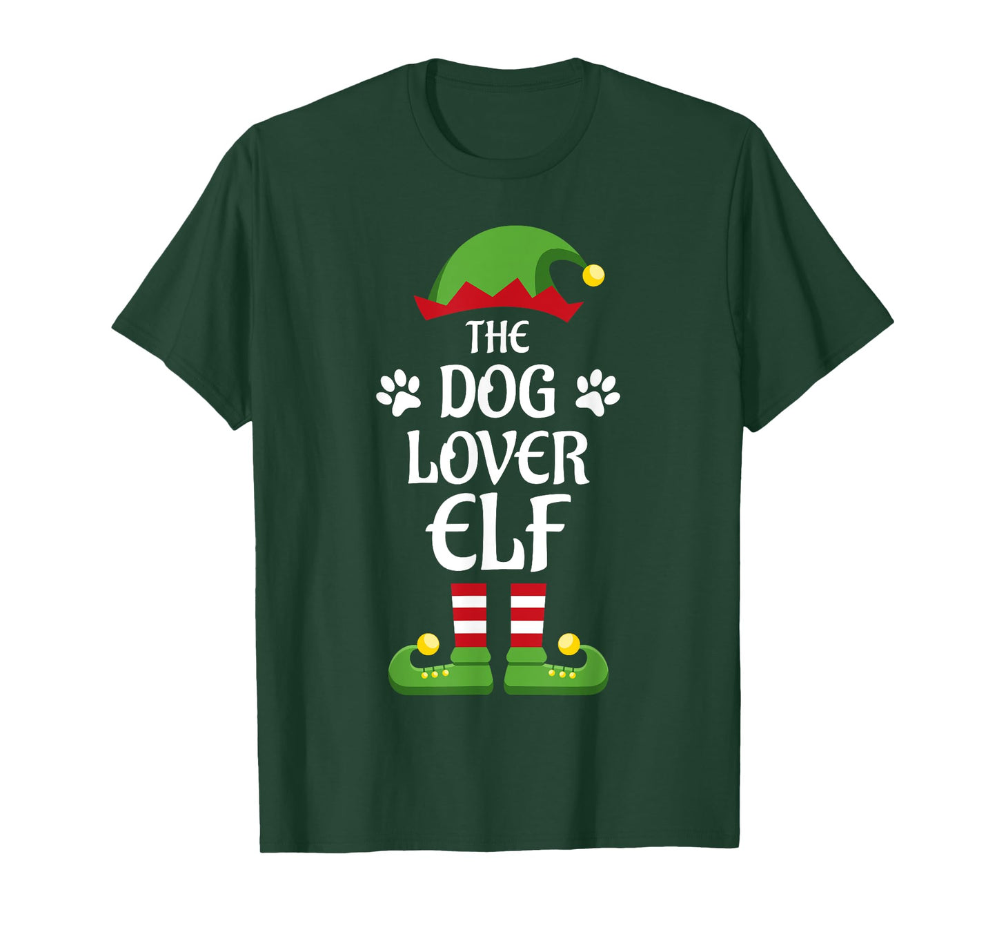 Dog Lover Elf Family Matching Group Christmas T-Shirt for Men Women Kids